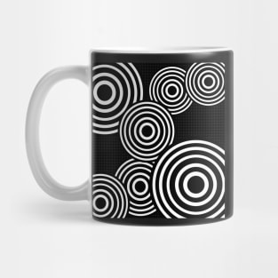 black and white minimalist geometrical pattern Mug